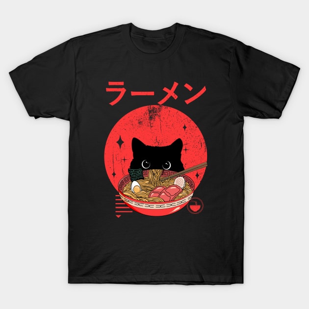 cat ramen T-Shirt by Youssef El aroui